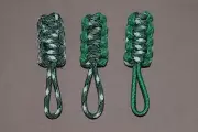 paracord zipper pull - Kelly green camo, kelly green