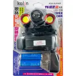 KOLIN LED頭燈 歌林充電式旋轉變焦頭燈 附18650鋰電池/雙入 高凸透鏡 旋轉變焦  KSD-DLK404