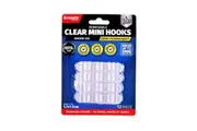 12pk Removable Hooks Plastic 1.7cm x 1.5cm Holding Weight 200g