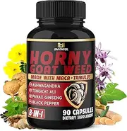 BMVINVOL Horny Goat Weed Capsules with Maca, Ginseng, Tribulus Terrestris, Ashwagandha - 90 Capsules - 3 Months Supply