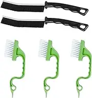 5 Pcs Small Corner Crevice Cleaning Brush Set, Window Sill Cleaner Tools Cleaning Gadgets for Cleaning Door Window Track Grooves Bathroom Toilet Corner Kitchen Faucet Sink(Green)