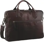 [Pierre Cardin] Unisex Rustic Leather Computer Travel Messenger Bag