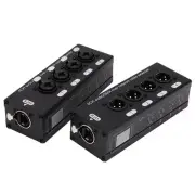 1Pair 4-Channel 3-Pin XLR or 6.3Mm Audio and over Cable Extender,DMX512 1637