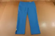 Chicos Womens 14 Blue Pull On So Slimming Brigitte Slim Leg Split Hem Pant NWT