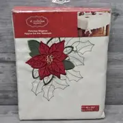St Nicholas Square Tablecloth NIP Vintage Holiday Christmas 60"x102" Oblong