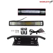 20" 420W 23" Bumber Number Plate Bracket Wiring Harness Kit Led Work Light Bar