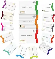 RFID Blocking Sleeves, Set of 15 with Color Coding | Identity Theft Prevention RFID Blocking Envelopes by Boxiki Travel | 12x Credit Card Holder + 3X Passport Protector (White)
