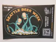 4.5" Beer STICKER ~ SEATTLE BEER WEEK 2024 Washington State ~ Kraken Tentacles!