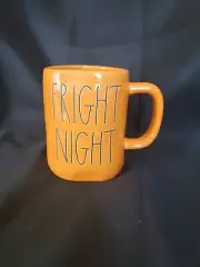 RAE DUNN "Fright Night" Halloween Orange Glossy Mug Coffee/Tea/soup New