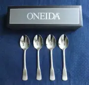 NIB Oneida COLONIAL BOSTON /MINUTE MAN Set of 4 Teaspoons Stainless Flatware(6")