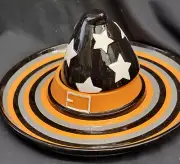 LAST CALL: HALLOWEEN Ceramic WITCH hat Chip & Dip Serving Platter Retired 2010