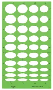 Westcott Small Ellipse-3 Technical Drawing Template (T-809)
