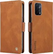 Case for Oppo A74 5G/A54 5G/A93 5G, PU Leather Shockproof Durable Phone Wallet Case Protective Flip Folio Cover, for Oppo A74 5G/A54 5G/A93 5G Cover with Card Holder, Brown