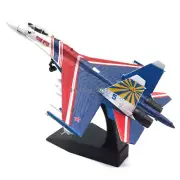 1/100 Scale Russian SU-35 Super Flanker Fighter Diecast Military Airplane Model