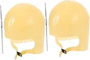 DRESSOOS Hair Dye Cap Integrated Hooks 2 Pack Reusable Silicone Highlighting Cap for Streaking Salon Home