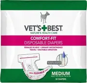 Vet’s Best Comfort Fit Medium Disposable Diapers Female