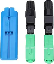 100Pcs FTTH SCAPC Fiber Optic Fast Connector, Embedded Optic Fiber Quick Connector Connecting Adapter Cable Extender Optical Fiber Length Sensor
