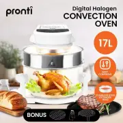 Pronti 17L 1400W Digital Family Turbo Convection Oven Broiler Cooker - White
