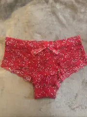 NWT- Victoria’s Secret - Posey Lace Cheeky Panty- Lipstick Bows- LARGE