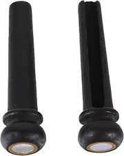 UPKOCH 2pcs Ebony Bridge Pins with Shell Dot Inlay for Acoustic Guitar Replacement Accessories for Folk Guitars