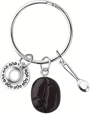 [yaozeio] Coffee Keychain for Handbag Purse Wallet Coffee Cup Bean Charm for Backbag Bags Coffee Key Chain accessories for Men Women Coffee Lover Birthday Christmas Xmas Gifts for Girls Boys