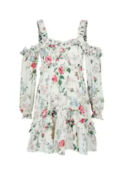 Needle & Thread Floral Fantasy Printed Crepe Mini Dress - Multicoloured - 4 (UK4 / Xxs) 4 (UK4 / XXS)