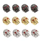 12 Pcs Bead Spinner Tungsten Skull Beads Necklace Making Supplies