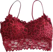 [CutitiUU] Nylon Cross Cut Camisole Tank Top with Bra Pads,Sexy Womens Lace Camisole,Crossed Spaghetti Straps Halter Top with Bra Pads