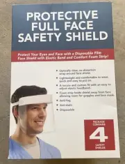 Protective Full Face Safety Shield 4 Pack Artcraft Optical Lightweight Anti Fog