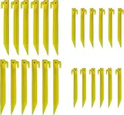 24Pcs Tent Pegs Plastic Spike Hook Awning Camping Caravan Visual Marker,12x 6inch + 12x 9inch