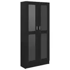 82.5x30.5x185.5 cm Vitrine Book Cabinet Engineered Wood Storage Home Decor Shelf