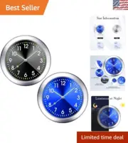 Durable Alloy Steel Mini Dashboard Clock - Luminous for Safe Night Driving