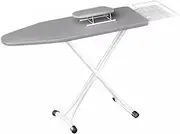 Folding Ironing Board with Extra Thick Cover Height Adjustable and Portable Compact Space Saver for Home Laundry Room Heat Resistant Cotton Cover Small Size (B)
