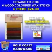 HOWARD PRODUCTS FIX STIX 6 WOOD COLOURED WAX STICKS