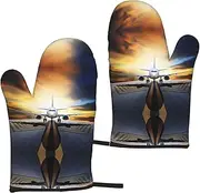 [ALLiYa] Backpack Airplane Insulation Gloves (2-Piece Set) Microwave Gloves Oven Gloves For Barbecue Cooking And Baking
