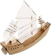 FUTUREORYY Unfinished Wooden Boat Model Kit 3D Puzzle Boat Model Ship Kit for Adults Boys and Girls