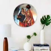 Traditional Art Ceramic Decorative Wall and Table Top Plate/Platter with Stand