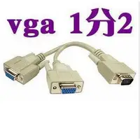 在飛比找蝦皮購物優惠-全新 VGA 螢幕共用線 一分二 轉接器 螢幕線 雙磁環 螢