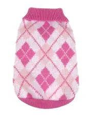 Pet Life Argyle Style Ribbed Fashion Pet Sweater