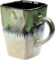 Water Cup Large Coffee Mug Ceramic Coffee Cups and Camping Big Coffee Mug for Latte Coffee Tea Dishwasher and Microwave Safe Coffee Mug (Color : Green)