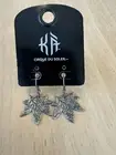 KA Cirque Du Soleil Dangle Earrings SilverLeaf Shepherds Hook