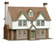 GREYSTONES FARMHOUSE Steam Train OO/HO 1/72 scale Card KIT SUPERQUICK B 24