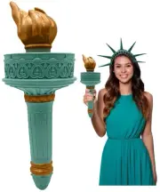 Patriotic Statue of Lady Liberty Torch Handheld Prop Cosplay Halloween Costume