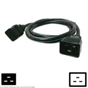 Cable AC Power Cord IEC C19 C20 PDU Extension 6FT 14AWG Well Shin WS-002F WS-003