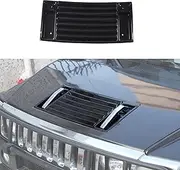 Hood Deck Vent Panel Trim Compatible with Hummer H2 2003-2009, Front Hood Vent Louver Cover, ABS Hood Deck Vent Panel Covers Trim Moulding (Hood Vent, Bright Black)