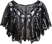[Pichcppo] 1920s Women Shawl Wraps,Beaded Sequins for Party Cover Up