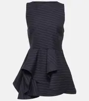 [JW Anderson] JW Anderson Peplum wool-blend top UK 4 blue