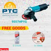 MAKITA 9557HPYG 7.5 Amp 4-1/2 in.Paddle Switch Angle Grinder FREE GOODS INCLUDED