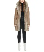 HiSo Gypsie Toscana Trimmed Reversible Shearling Coat