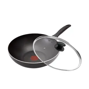 【Tefal 特福】爵士系列28CM不沾鍋炒鍋+玻璃蓋